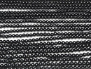 [Video] Black Tourmaline Round 6mm [2mm Hole] 1strand beads (approx. 15 inches/36 cm)