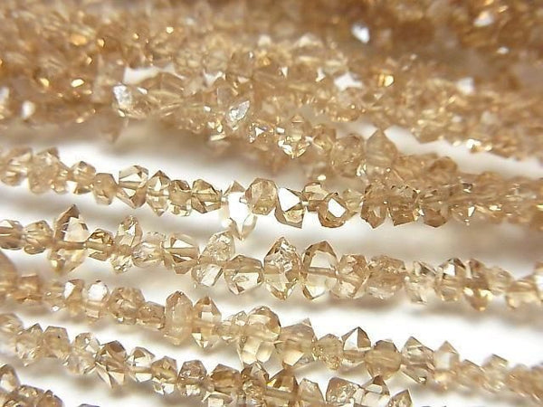[Video] Pakistani Double Point Crystal Coated [Champagne] Half or 1strand beads (approx. 15 inches/37 cm)
