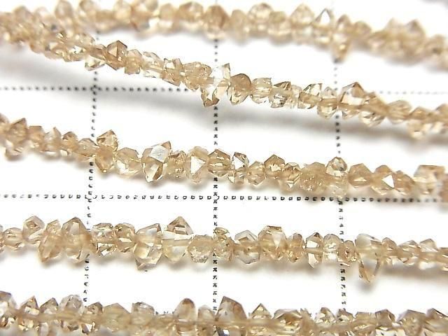 [Video] Pakistani Double Point Crystal Coated [Champagne] Half or 1strand beads (approx. 15 inches/37 cm)