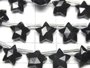 [Video] Onyx Faceted Star 10x10mm 1strand (8pcs)