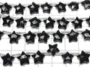 [Video] Onyx Faceted Star 10x10mm 1strand (8pcs)
