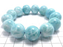 [Video][One of a kind] Larimar Pectolite AAA Round 17mm Bracelet NO.503
