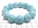 [Video][One of a kind] Larimar Pectolite AAA Round 17mm Bracelet NO.505