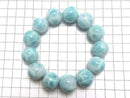 [Video][One of a kind] Larimar Pectolite AAA Round 18.5mm Bracelet NO.509