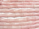 [Video] Pink Soap Stone Bamboo 13x5x5mm 1strand beads (approx. 15 inches/37 cm)