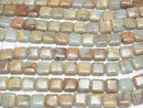 [Video] Impression Jasper Square 10x10x4.5mm 1strand beads (approx. 15 inches/38 cm)