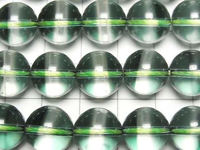 [Video] Green Clear Quartz Round 12mm Half or 1strand beads (approx. 15 inches/36 cm)