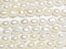 [Video] Fresh Water Pearl AA+ Rice-Baroque 7x6x6mm White 1strand beads (approx. 15 inches/37 cm)