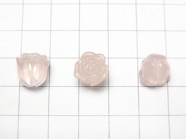 [Video]Rose Quartz AAA Rose 11mm [Half Drilled Hole] 2pcs