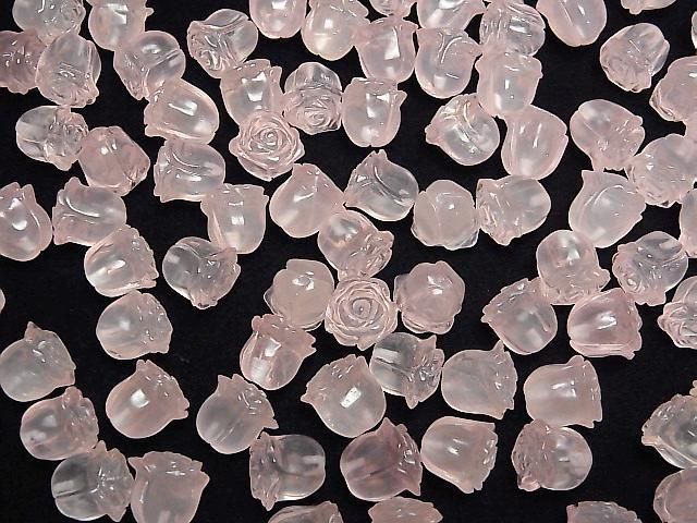 [Video]Rose Quartz AAA Rose 11mm [Half Drilled Hole] 2pcs