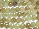 [Video] High Quality! Grossular Garnet AA+ 128 Faceted Round 6.5mm Half or 1strand beads (approx. 15 inches/37 cm)