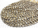 [Video] High Quality! Dalmatian Jasper Hexagram Faceted Coin 8.5x8.5x5mm 1strand beads (approx. 15 inches/36 cm)