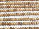 [Video] High Quality! Picture Jasper Faceted Button Rondelle 6x6x5mm 1strand beads (approx. 15 inches/36 cm)
