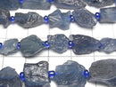 [Video] Deep Blue Aquamarine AA Rough Rock Nugget 1strand beads (approx. 15 inches/36 cm)
