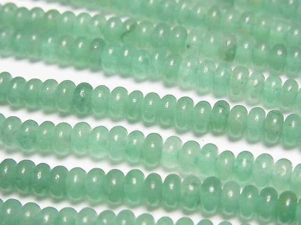 [Video] Green Aventurine Rondelle 4x4x2mm 1strand beads (approx. 15 inches/36 cm)