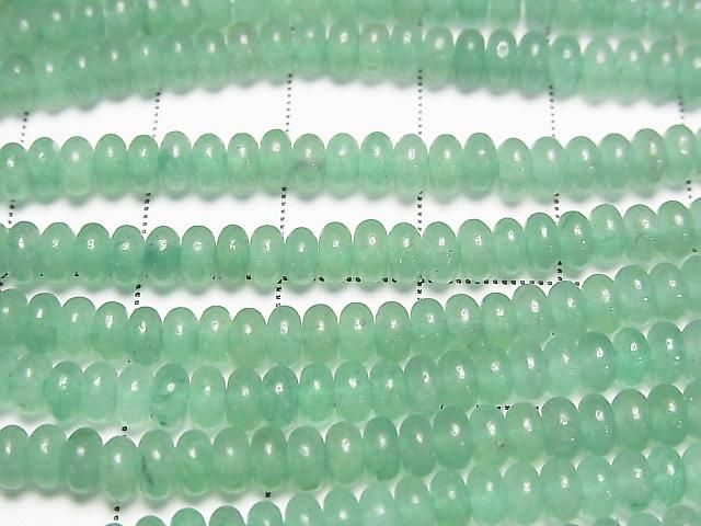 [Video] Green Aventurine Rondelle 4x4x2mm 1strand beads (approx. 15 inches/36 cm)
