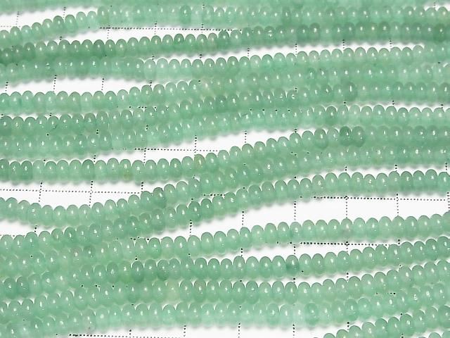 [Video] Green Aventurine Rondelle 4x4x2mm 1strand beads (approx. 15 inches/36 cm)