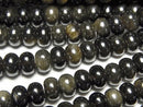 [Video] Golden Obsidian AAA- Rondelle 6x6x4mm 1strand beads (approx. 15 inches/36 cm)