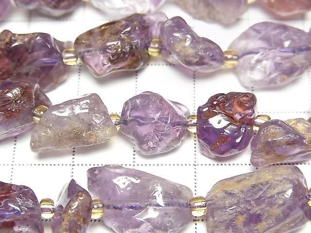 [Video] Garden Amethyst AA Rough Rock Nugget 1strand beads (approx. 15 inches/36 cm)