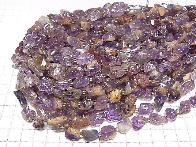 [Video] Garden Amethyst AA Rough Rock Nugget 1strand beads (approx. 15 inches/36 cm)