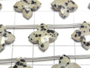[Video] Dalmatian Jasper Transformable Faceted Square 1strand (5pcs)