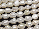 [Video] Fresh Water Pearl AA+ Baroque-Rice 6x5x4mm White 1strand beads (approx. 13 inches/33 cm)