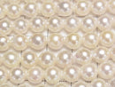 [Video] Japanese Akoya Pearls AA++ Semi Round 6.5mm White Half or 1strand beads (approx. 15 inches/38 cm)