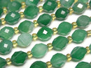 [Video] High Quality! Green Striped Agate Faceted Rice Beads 8x6x6mm 1strand (approx. 14 inches/35 cm)