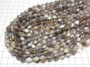 [Video]High Quality! Botswana Agate Faceted Rice 8x6x6mm 1strand beads (aprx.14inch/35cm)