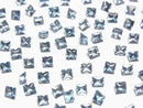 [Video] High Quality Grayish Blue Topaz AAA Loose Stone Princess Cut 3x3mm 10pcs