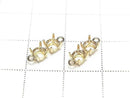 [Video][Japan][K10 Yellow Gold] Pendant Frame (Prong Setting) Round Faceted 4mm [2 Strands] 1pc