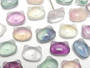 [Video] Multicolor Fluorite AAA- Cat Motif 10x13mm [Half Drilled Hole (Back)] 5pcs