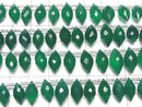 [Video] High Quality Green Onyx AAA- Marquise Rice Faceted Briolette Half or 1strand (22pcs)