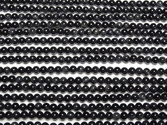 [Video] Natural color Blue Tiger's Eye AA++ Round 3.5mm 1strand beads (approx. 15 inches/37 cm)