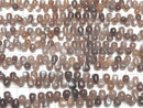 [Video] High Quality Brown Moonstone AA++ Drop (Smooth) Half or 1strand Bead (approx. 7 inches/18 cm)