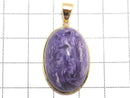 [Video][One of a kind] Charoite AAA Pendant 18KGP NO.45