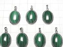 [Video] Malachite AAA Oval Pendant 19x15mm Silver925 1pc
