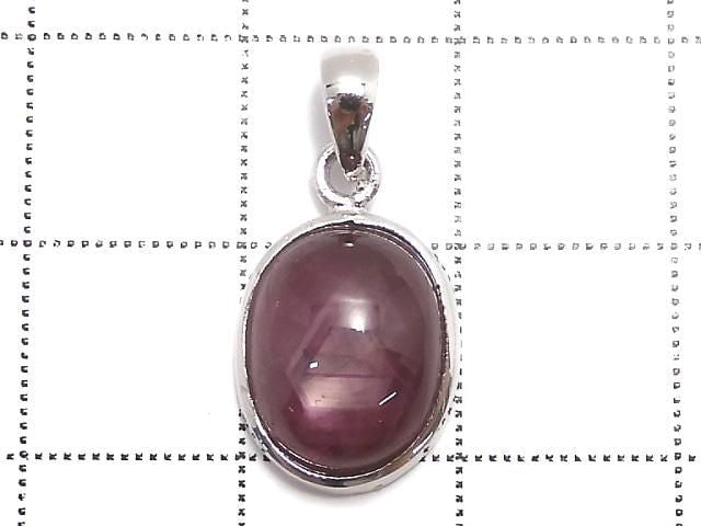 [Video][One of a kind] High Quality Star Ruby AAA Pendant Silver925 NO.43