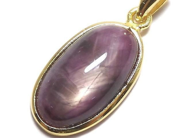 [Video][One of a kind] High Quality Star Ruby AAA Pendant 18KGP NO.50