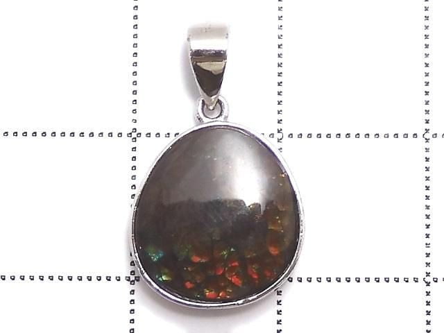 [Video][One of a kind] High Quality Ammolite AAA- Pendant Silver925 NO.6
