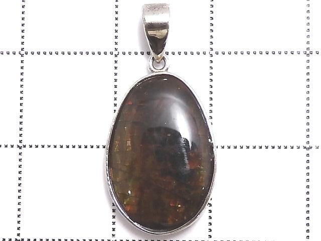 [Video][One of a kind] High Quality Ammolite AAA- Pendant Silver925 NO.18