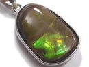 [Video][One of a kind] High Quality Ammolite AAA- Pendant Silver925 NO.21
