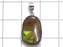 [Video][One of a kind] High Quality Ammolite AAA- Pendant Silver925 NO.21