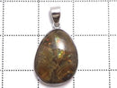 [Video][One of a kind] High Quality Ammolite AAA- Pendant Silver925 NO.23