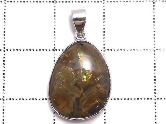 [Video][One of a kind] High Quality Ammolite AAA- Pendant Silver925 NO.23
