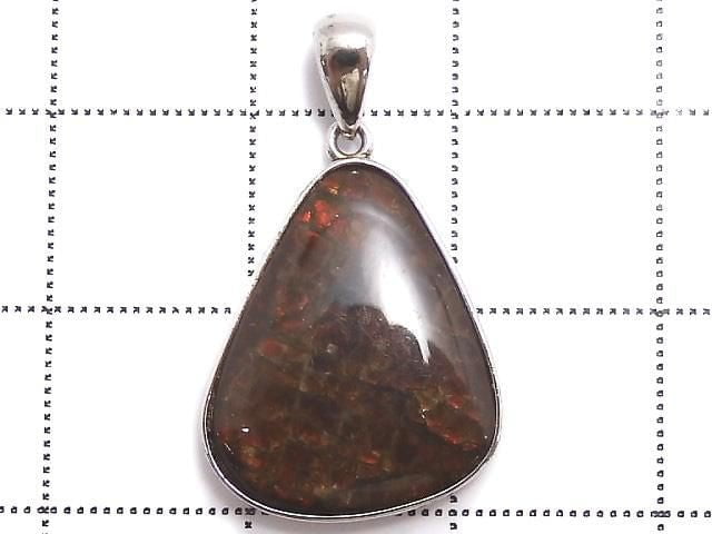 [Video][One of a kind] High Quality Ammolite AAA- Pendant Silver925 NO.27
