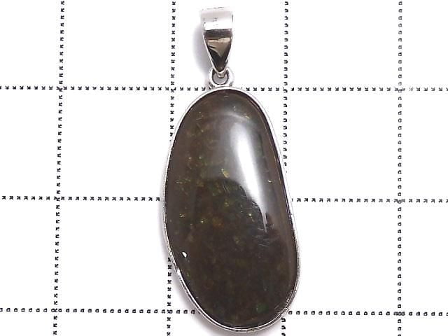 [Video][One of a kind] High Quality Ammolite AAA- Pendant Silver925 NO.28