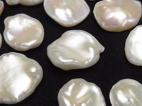 [Video] Fresh Water Pearl AAA- Loose Baroque Stone 15-22mm White [Half Drilled Hole] 3pcs