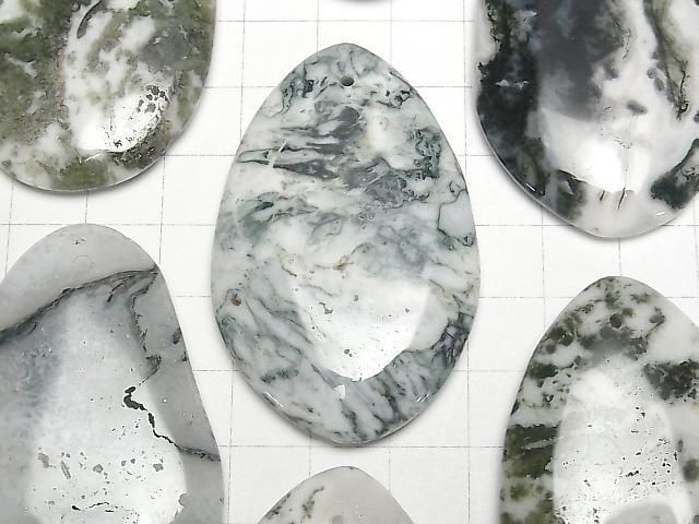 [Video] Tree Agate Flat Nugget 56x36mm 1pc