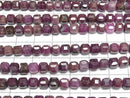 [Video] High Quality! Purple Sapphire AA Cube Shape 6x6x6mm Half or 1strand beads (approx. 15 inches/38 cm)
